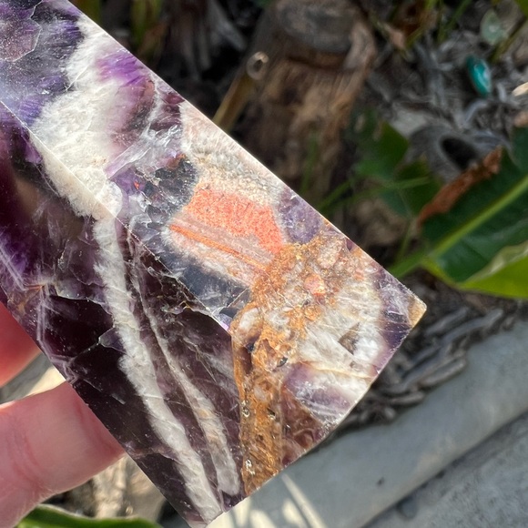 Chevron Amethyst Crystal Tower - Picture 6 of 10